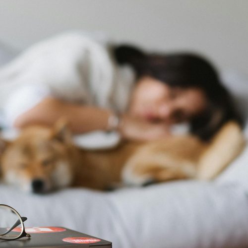 A woman peacefully sleeping.